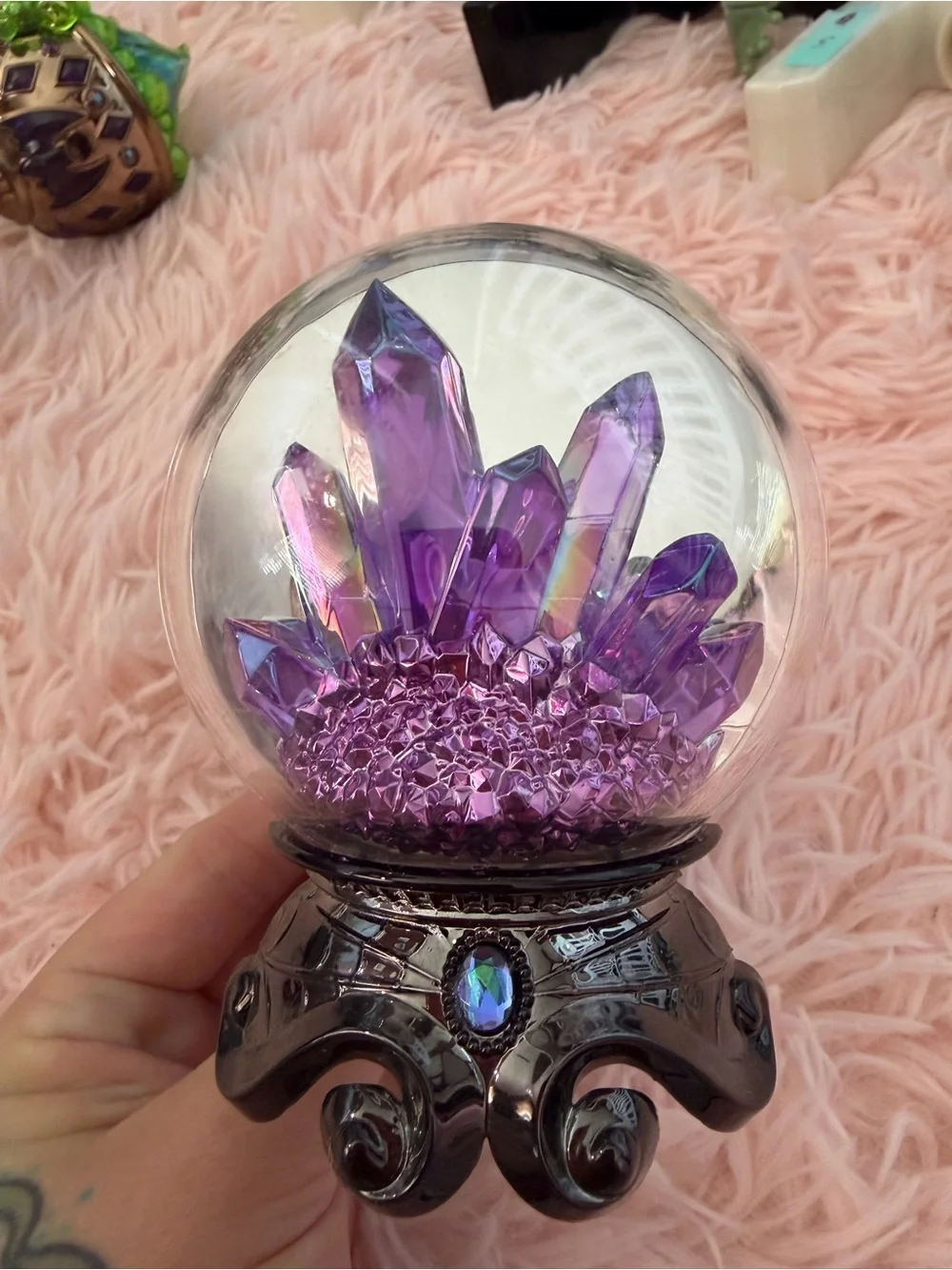Bath & Body Works Purple Crystal Globe Wall Decor